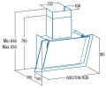 VALTO 700 XG BK GLASS RYSUNEK TECHNICZNY